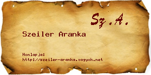 Szeiler Aranka névjegykártya